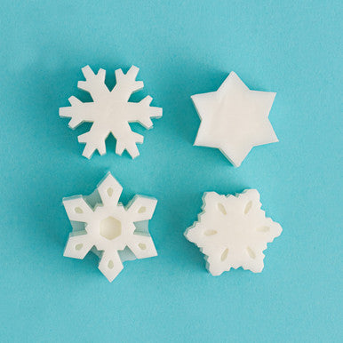 Small Snowflakes Silicone Mold fragrance oil bottle