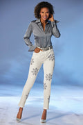 Snowflake Jean Winter White
