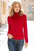 So Sexy Basic Turtleneck Top Red