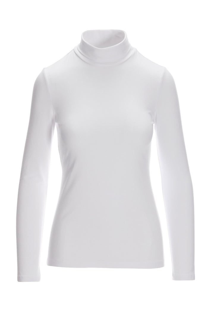 So Sexy Turtleneck Knit Top White