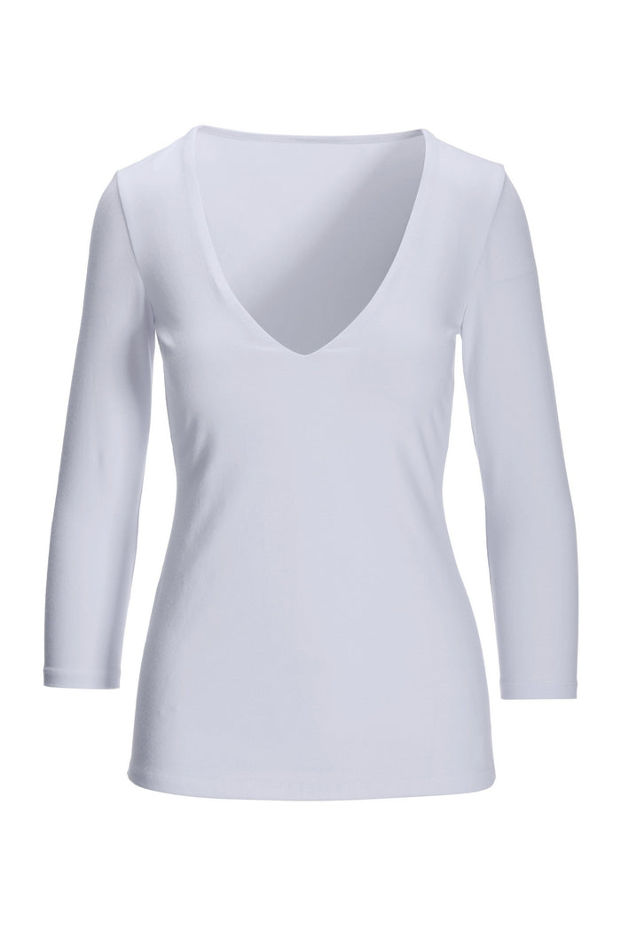 So Sexy V Neck Top White