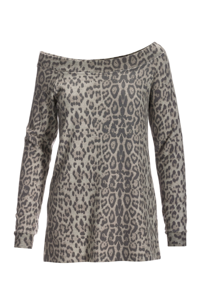 So Soft Slouchy Knit Animal Sweatshirt Multi