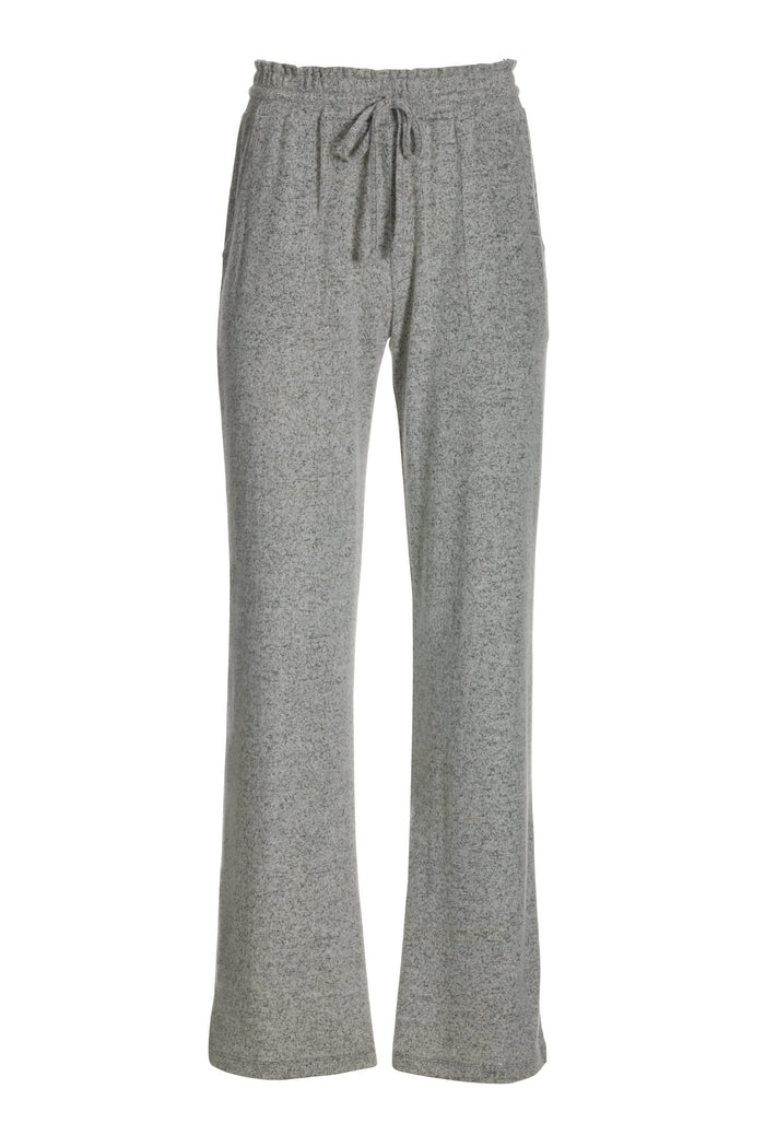 So Soft Wide Leg Drawstring Pant Light Heather Gray