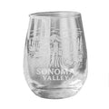 Sonoma Valley California Wine Glass