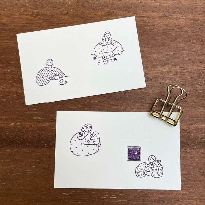 Stamp Marché Illustration Stamp - Marle Coffee