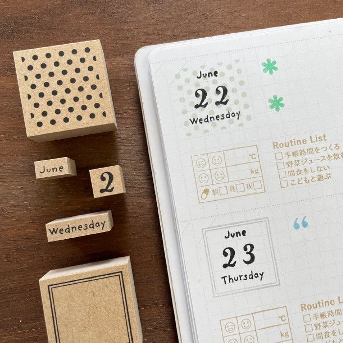 Stamp Marché Month Moji Stamp Set (Set of 12)