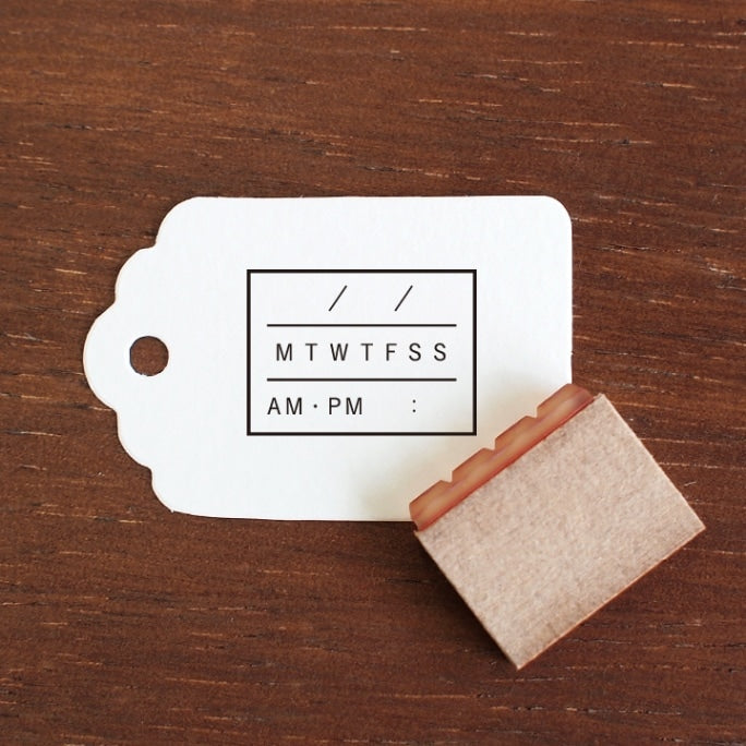 Stamp Marché Stamp - Recording Day, Date, & Time