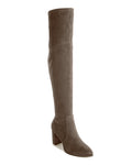 Suede Over The Knee Boot Taupe
