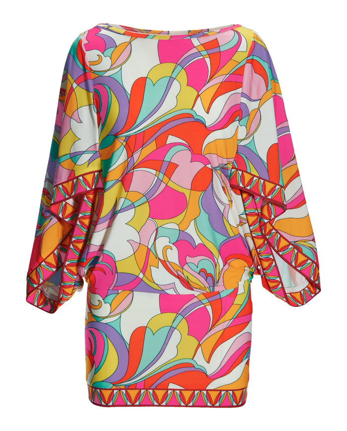 Sunset Waves Printed Tunic Cover Up Multi