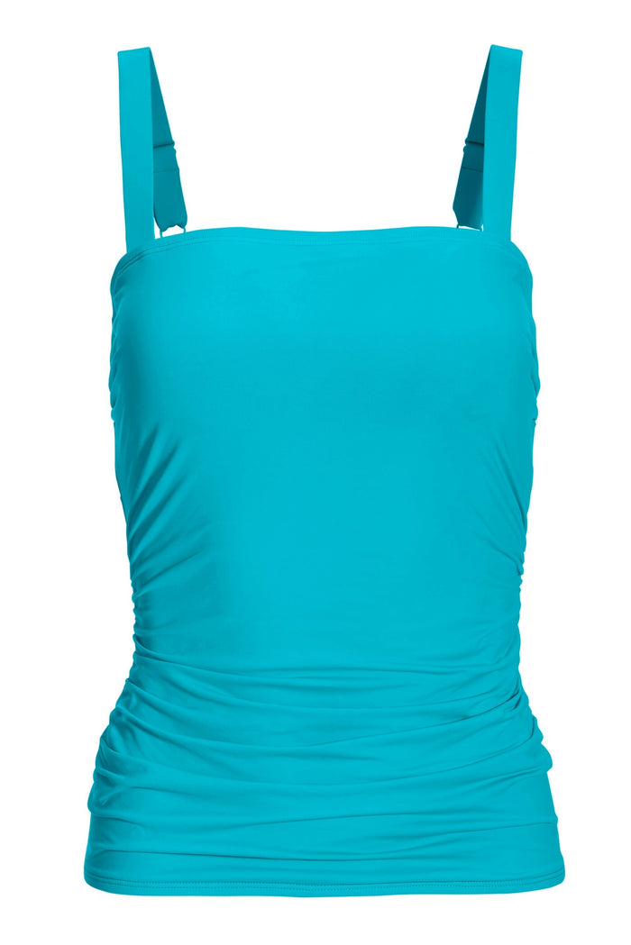 Swim Sense Square-Neck Tankini Top Splash Blue