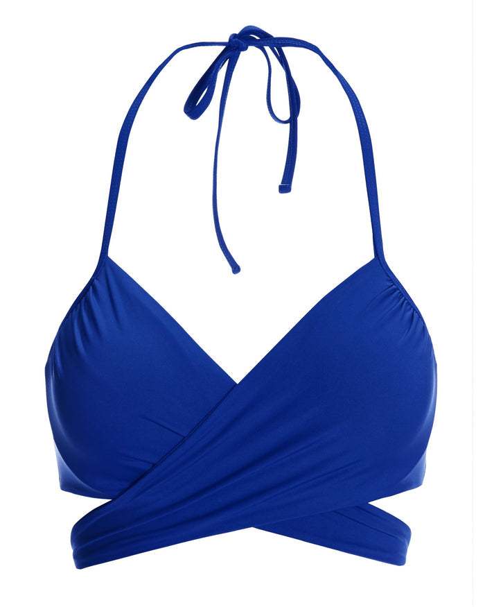 Swim Sense Underwire Wrap Bikini Top 2AJ56 Deep Ocean