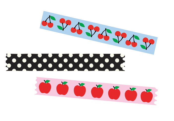TINYSTORE Apple Washi Trio Gift Pack