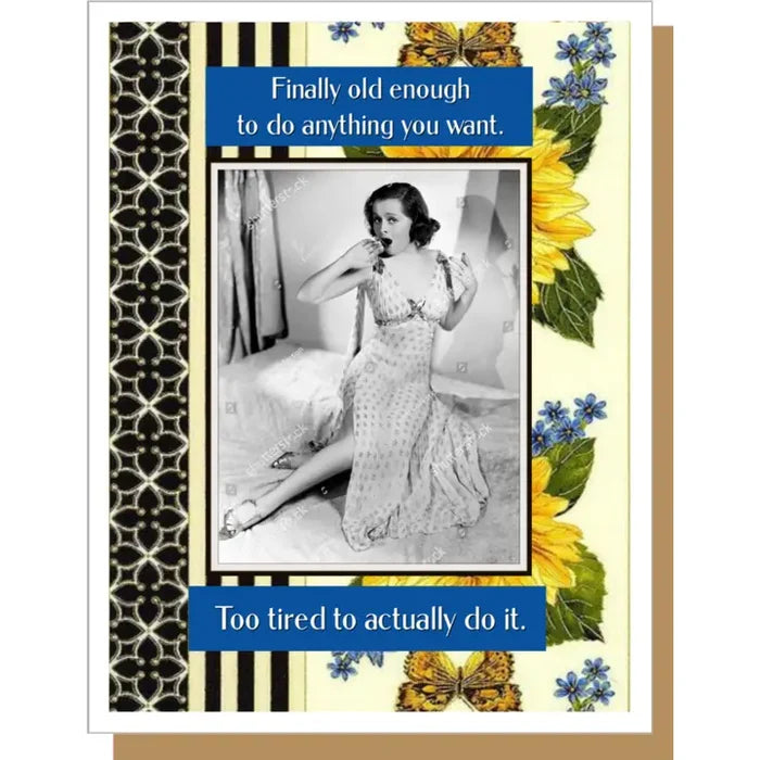Too Tired Card