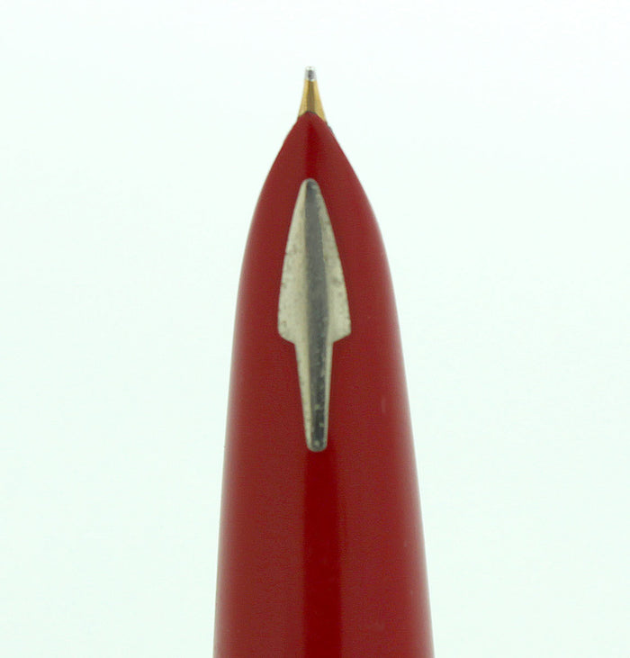 VINTAGE PARKER 61 CLASSIC RED WITH LUSTRALOY CAP RESTORED OFFERED BY ANTIQUE DIGGER