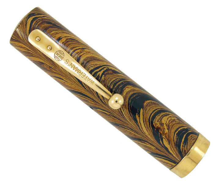 VINTAGE WATERMAN OLIVE RIPPLE 94 CAP WITH 18K GOLD FILLED TRIM OFFERED BY ANTIQUE DIGGER