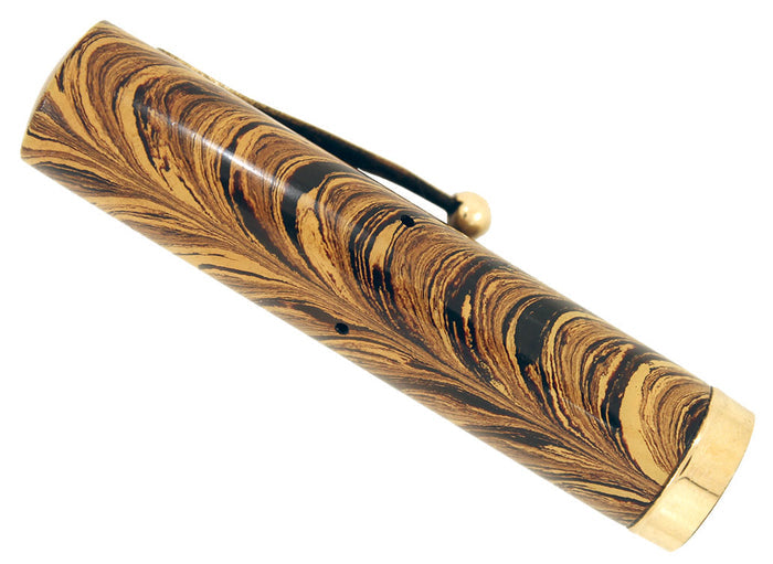 VINTAGE WATERMAN OLIVE RIPPLE 94 CAP WITH 18K GOLD FILLED TRIM OFFERED BY ANTIQUE DIGGER