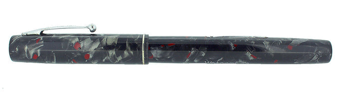 WATERMAN 3 GREY PEARL CELLULOID FOUNTAIN PEN XF-BBB FLEX NIB RESTORED OFFERED BY ANTIQUE DIGGER