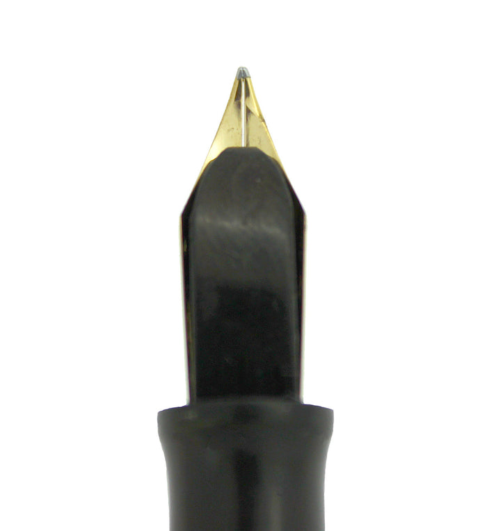 WATERMAN 94 BLUE & CREAM CELLULOID FOUNTAIN PEN F-BB+ FLEX #4 NIB RESTORED OFFERED BY ANTIQUE DIGGER
