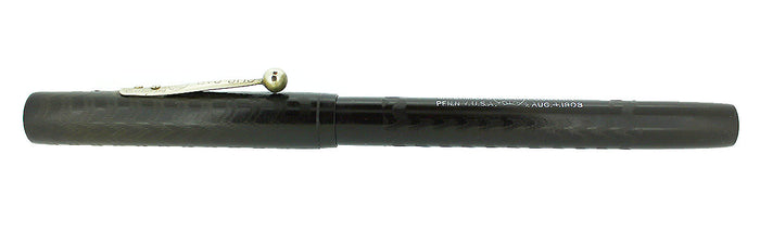 WATERMAN LACK CHASED HARD RUBBER FOUNTAIN PEN F TO BBB FLEX NIB RESTORED OFFERED BY ANTIQUE DIGGER