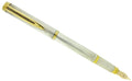 WATERMAN GENTLEMAN STERLING SILVER BARLEYCORN FOUNTAIN PEN 18K M NIB RESTORED OFFERED BY ANTIQUE DIGGER