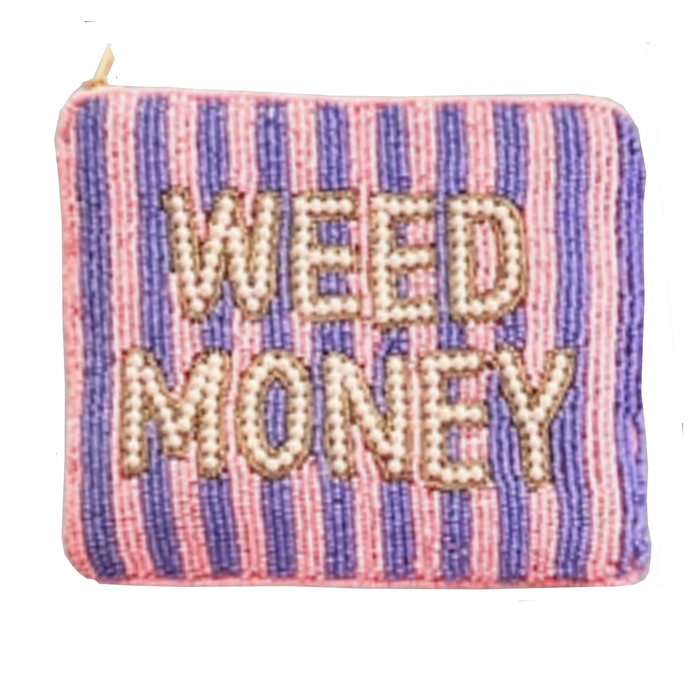 Weed Money Coin Purse - Striped