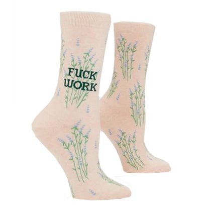 Women's Crew Socks - Fuck Work