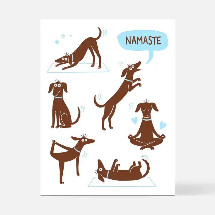 Yoga Dogs Greeting Card